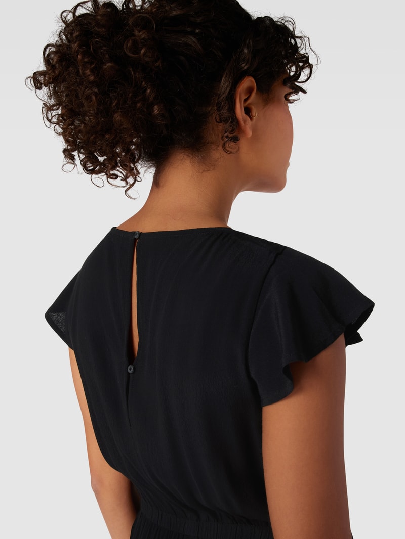 Jumpsuit aus reiner Viskose Modell 'palazzo' in schwarz