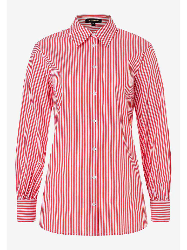 More & More Hemd in Rot/ Weiß günstig kaufen