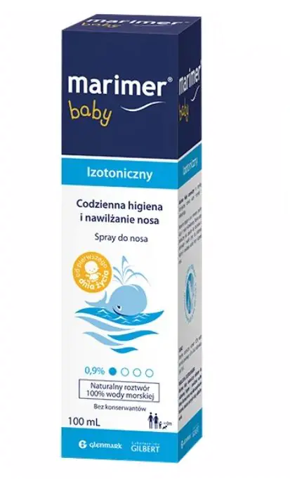 Marimer Baby, izotoninis jūros vandens tirpalas, nosies purškalas vaikams nuo pirmos gyvenimo dienos ir suaugusiesiems
