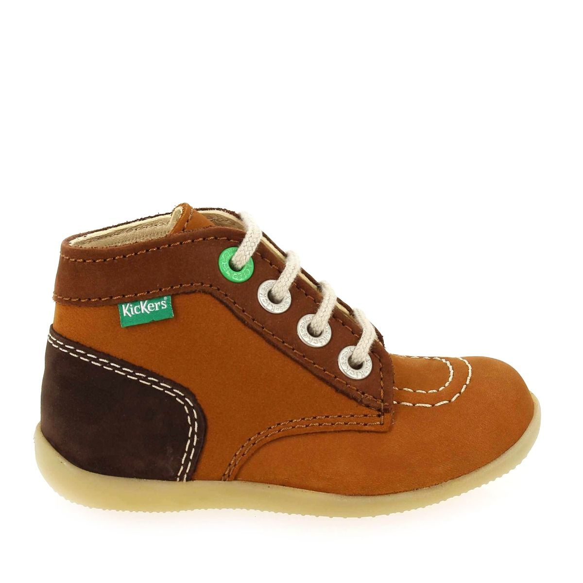 Kickers  BONBON 2 TRICOLORE H21 - Camel marron