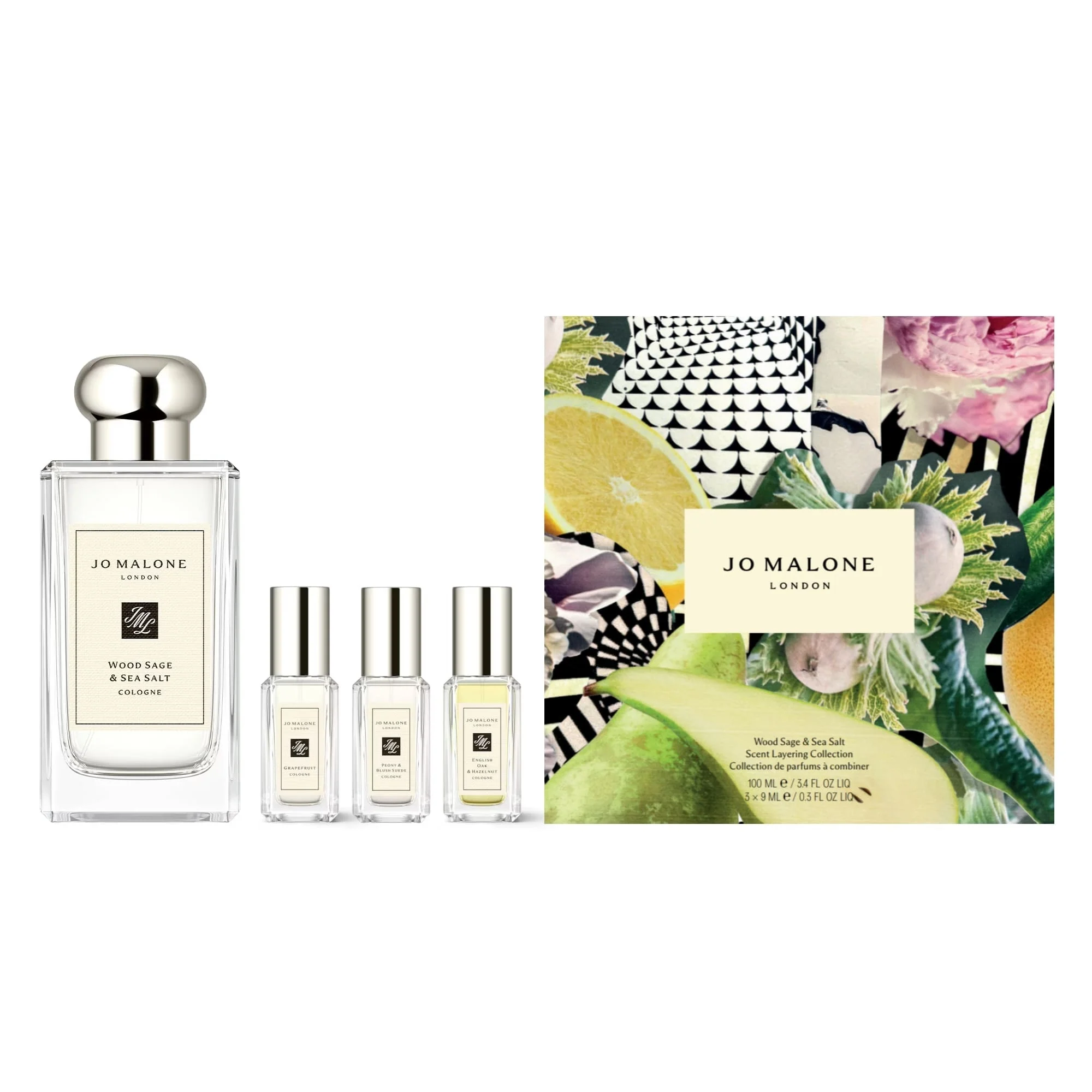 Set Colecție Stratificată Colonia Wood Sage & Sea Salt - Seturi de Parfum Unisex, Set Parfum pentru Femei, Set Parfum pentru Bărbați