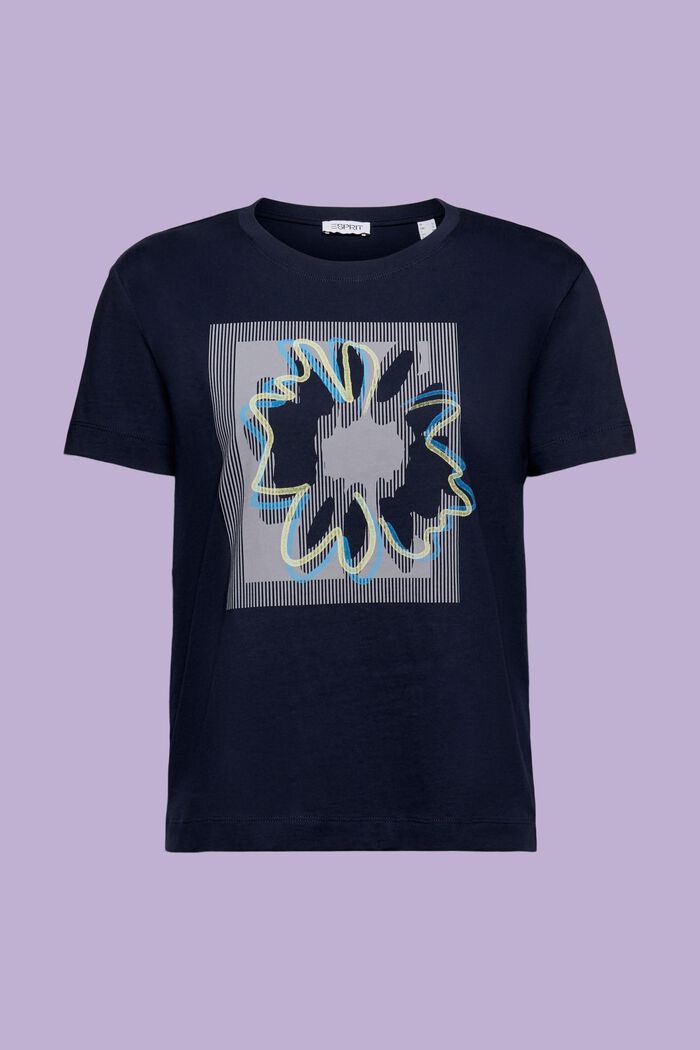 Jersey-T-Shirt mit Print vorne