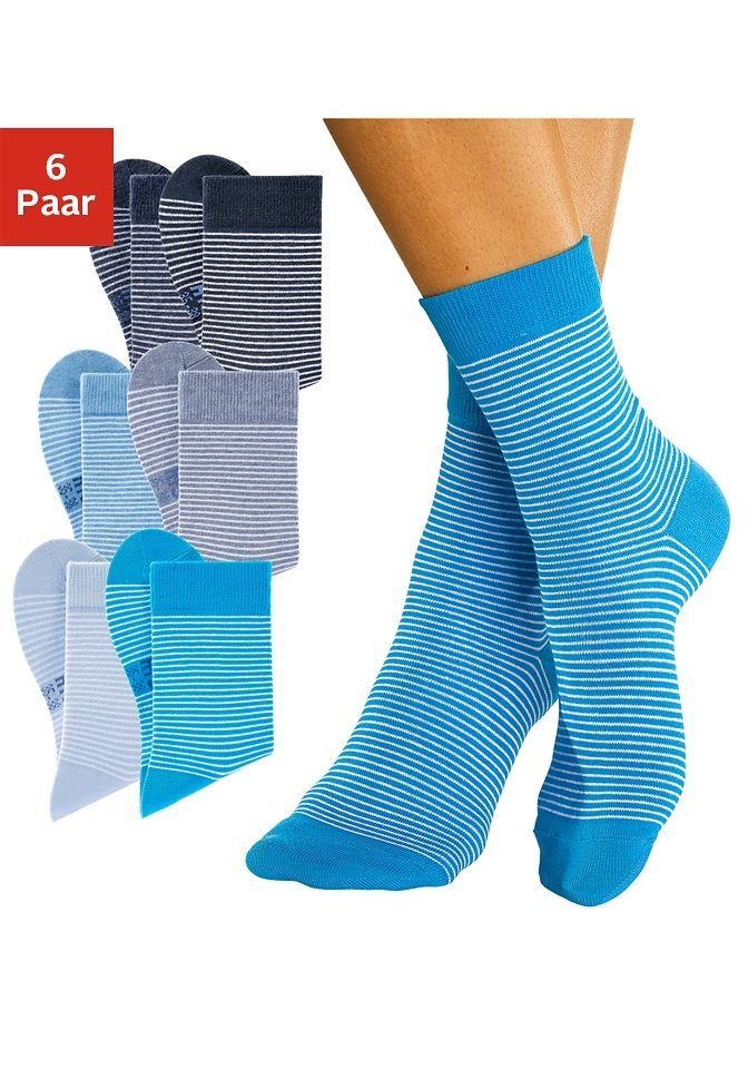 H.I.S Socken (Set, 6-Paar) mit druckfreiem Bündchen