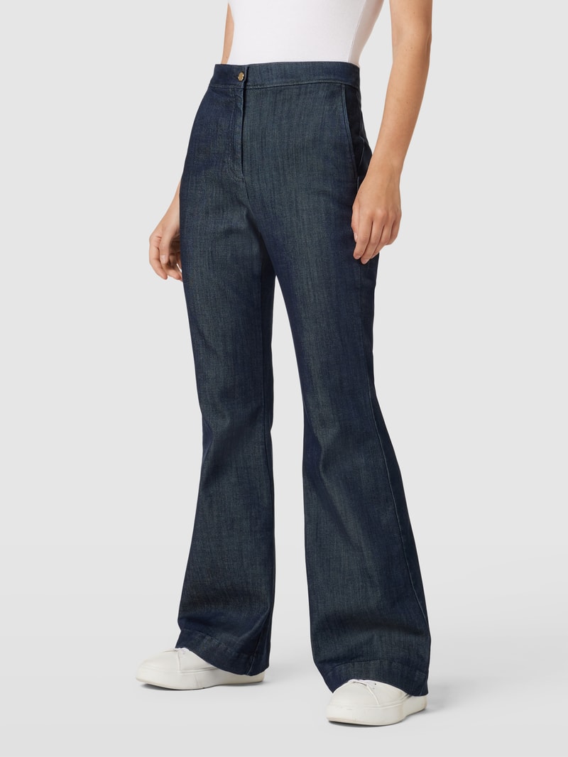 Flared Jeans mit französischen Eingrifftaschen Modell 'Taflera' in jeans