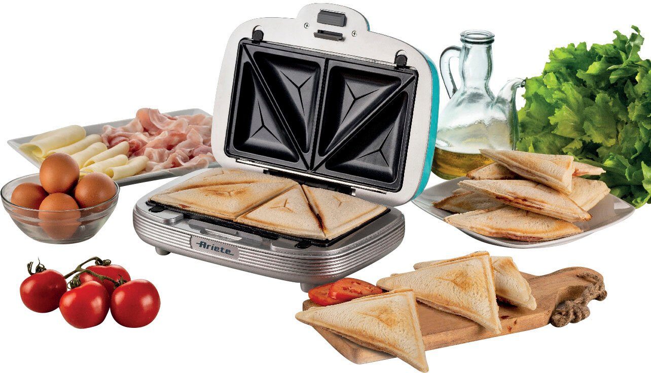Ariete 3-in-1-Sandwichmaker Party Time 1972B 3 in 1 blau, 700 W
