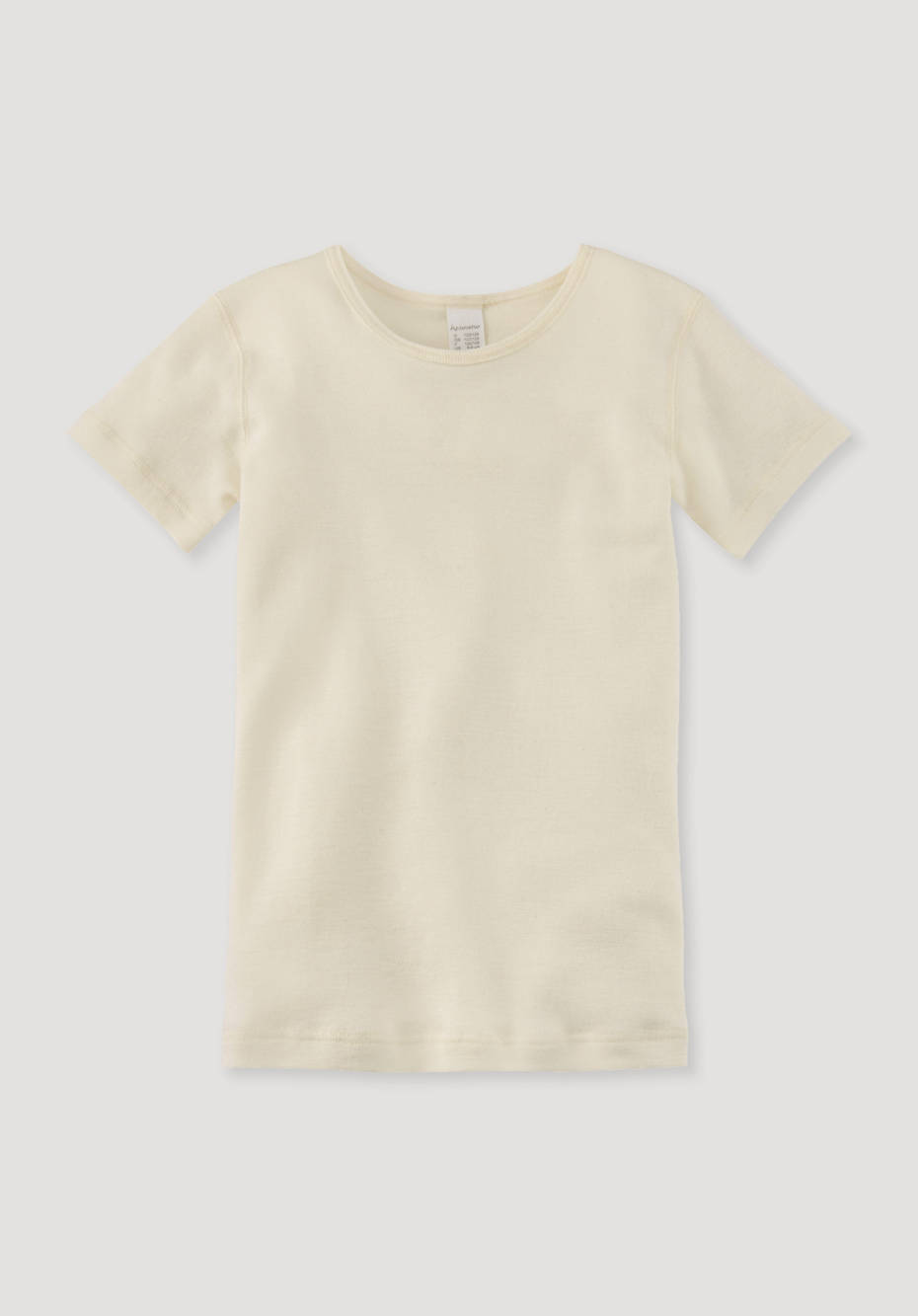 Kurzarmshirt aus Bio-Baumwolle mit Bio-Schurwolle und Seide