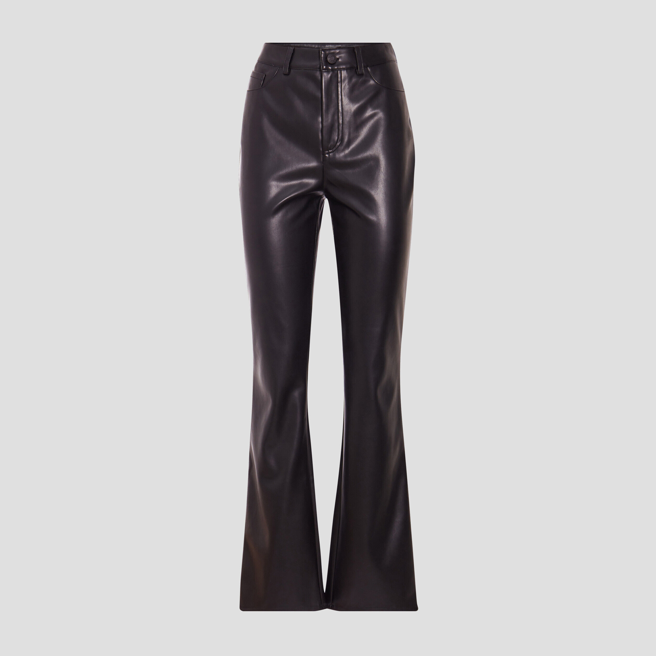 Pantalon flare simili cuir noir femme | Cache Cache