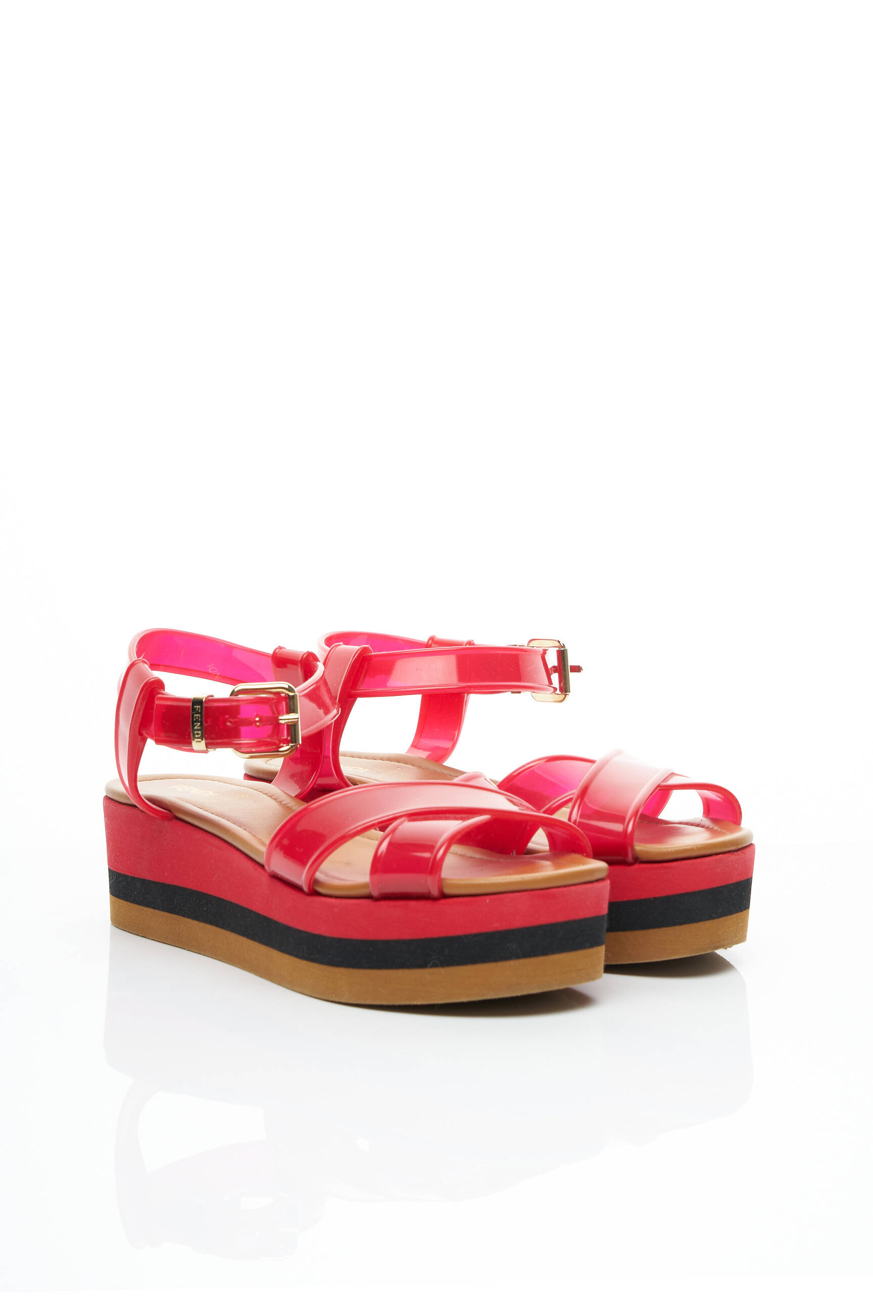 Fendi Sandales Nu Pieds Femme couleur rouge