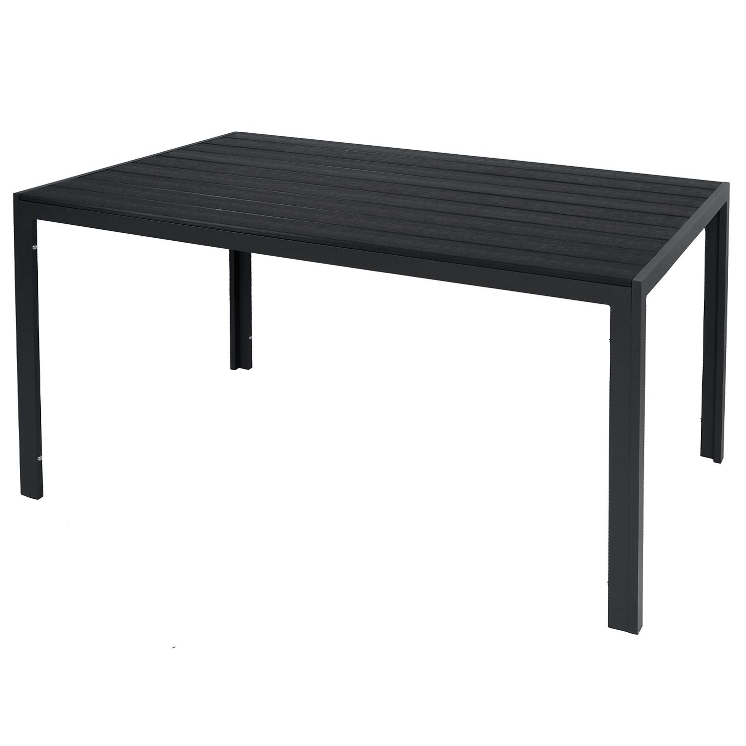 Mojawo Essgruppe Gartengarnitur Sitzgarnitur 5-teilig 125x70cm Anthrazit/Schwarz
