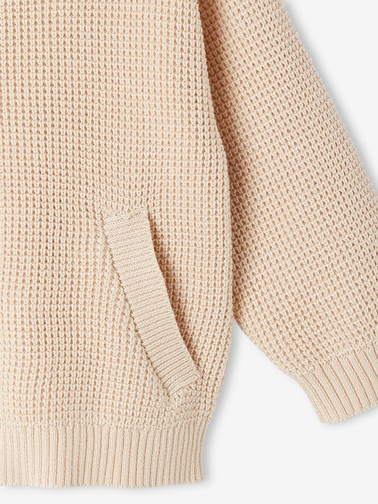Vertbaudet Baby Pullover mit Polokragen Oeko-Tex - wollweiß