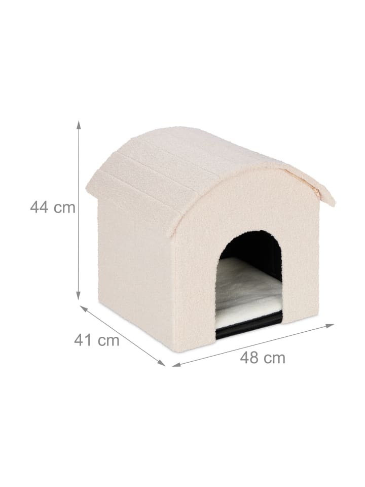 relaxdays Katzenhöhle in Beige - (B)48 x (H)44 x (T)41 cm günstig kaufen onesize