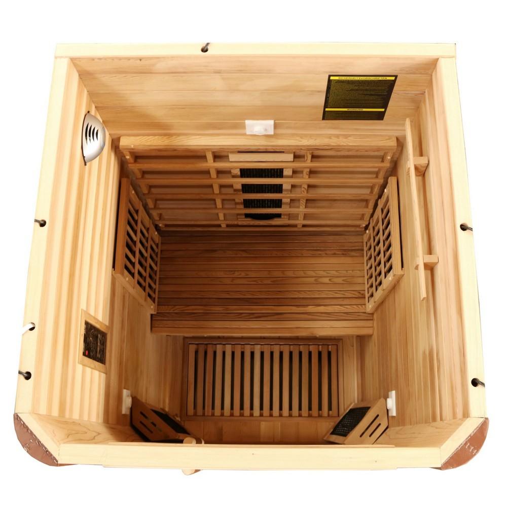 Dewello Infrarotkabine Infrarotsauna TORONTO 102cm x 102cm x 190cm Vollspektrumstrahler