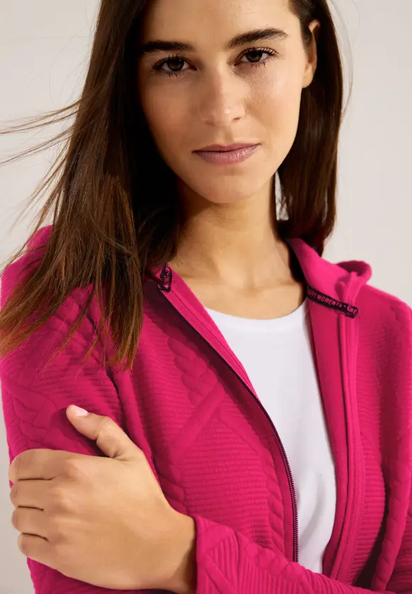 CECIL Struktur Kapuzen Sweatjacke