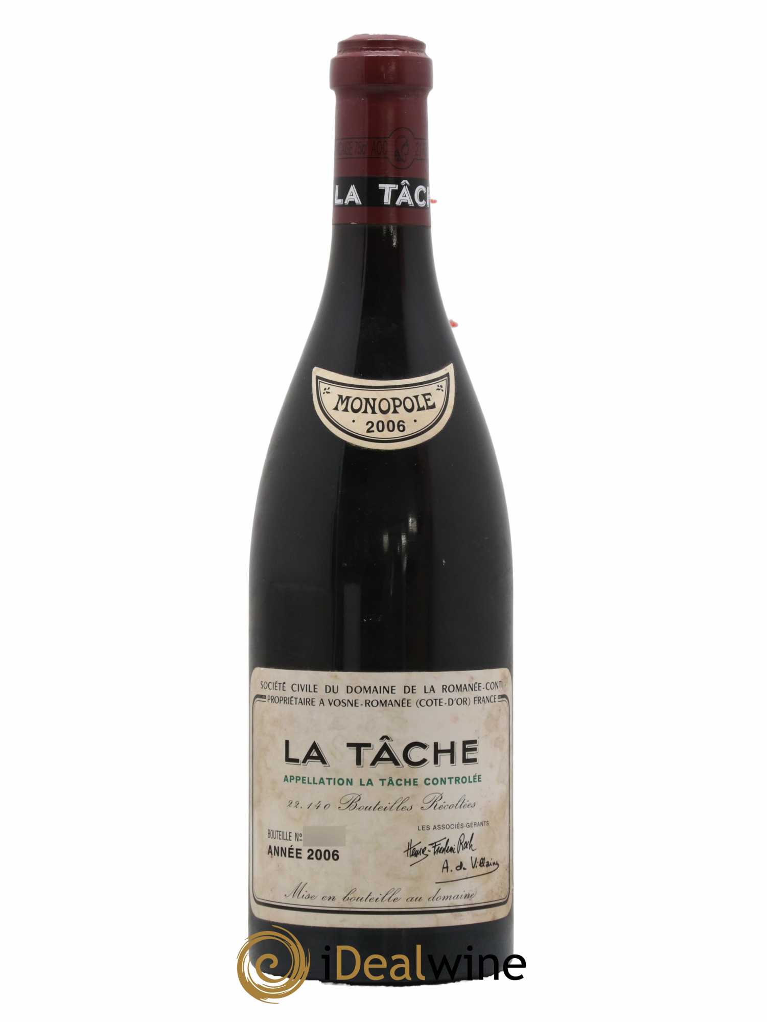 La Tâche Grand Cru Domaine de la Romanée-Conti  2006 - Lot de 1 Bouteille