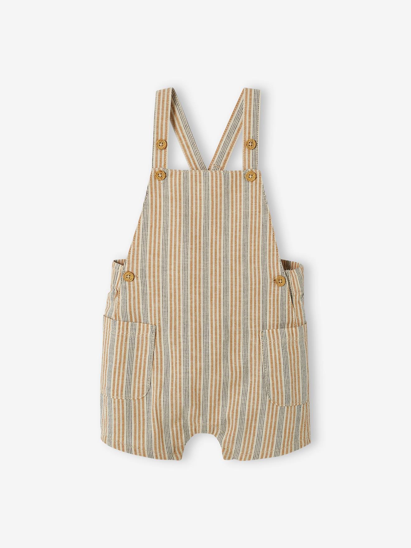 Vertbaudet Baby-Set: T-Shirt & Latzhose - wollweiß