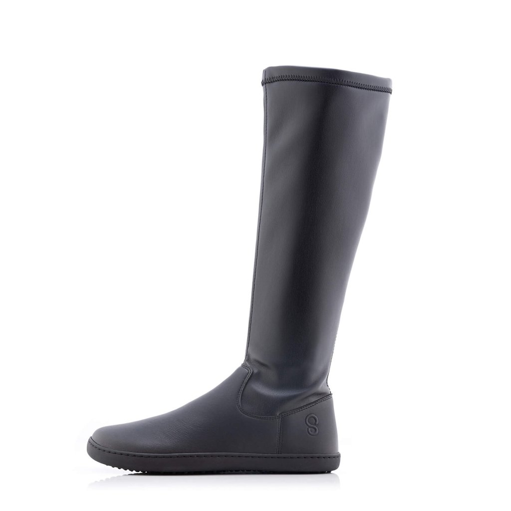 Shapen Stretchy Black Vegan Barfußstiefel