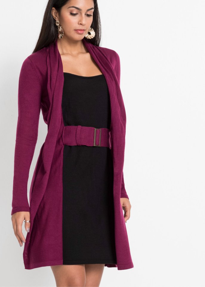 Strickkleid mit Gürtel