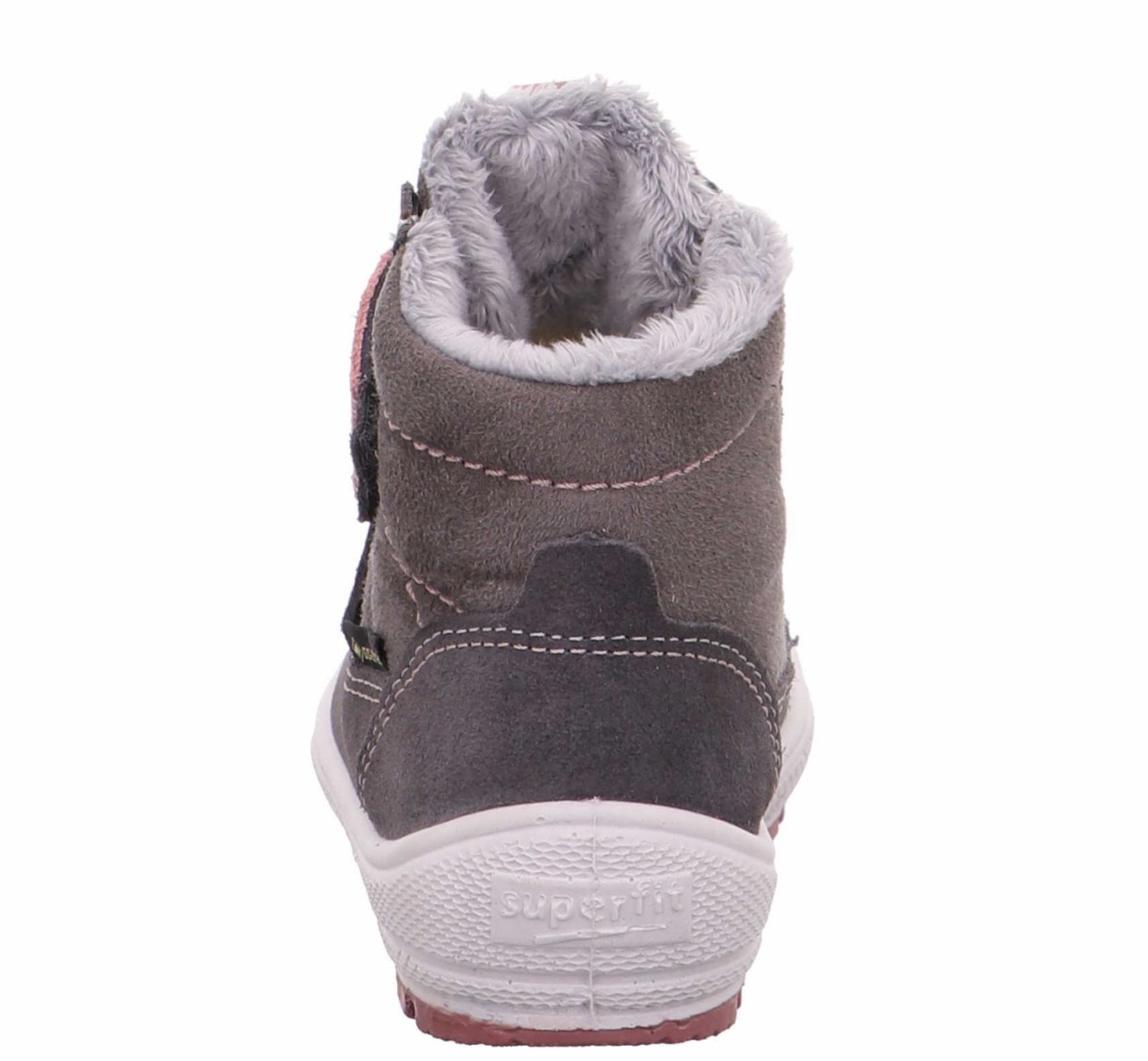 SUPERFIT Stiefel Mädchen grau Stiefelette Leder - GROOVY