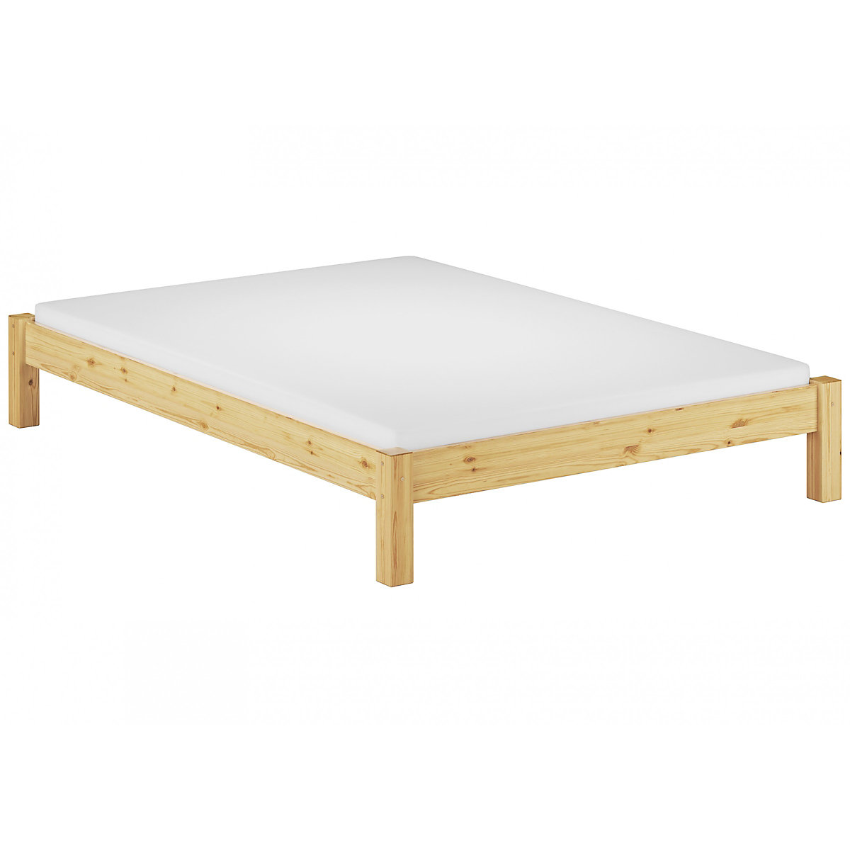 Jugendbett massiv breit 120x200 mit Rost und Matratze