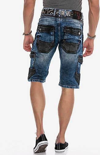 Cipo & Baxx Short CK234 in mehrfarbiger Waschung