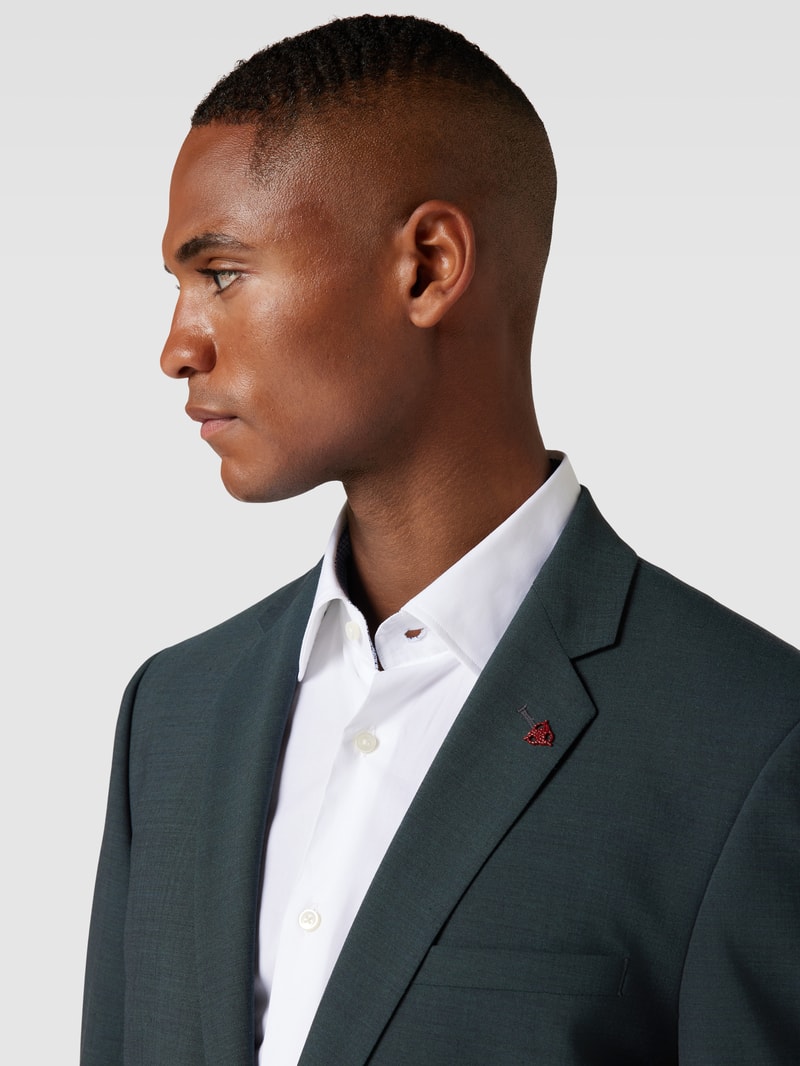 Slim Fit Anzug mit 2-Knopf-Sakko in dunkelgrün