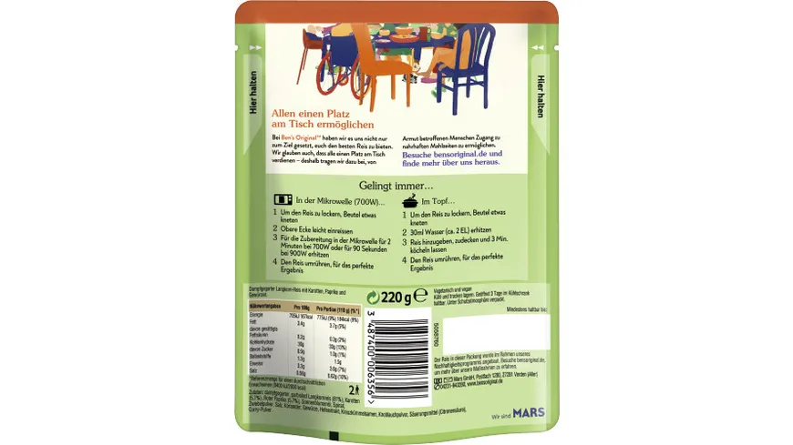 Ben's Original™ Curryreis Indien 220 g