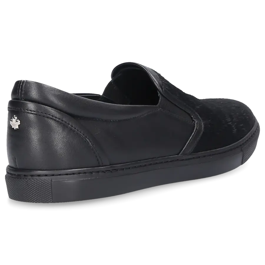 Dsquared2 - Slip Ons Kalbsleder Pony schwarz - schwarz