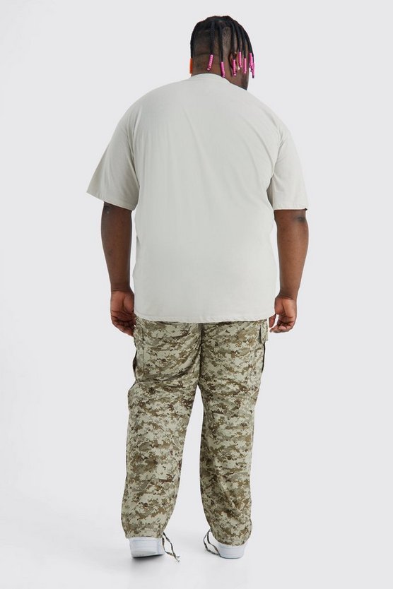 Plus lockere Camouflage Cargo-Hose mit Schnür-Detail