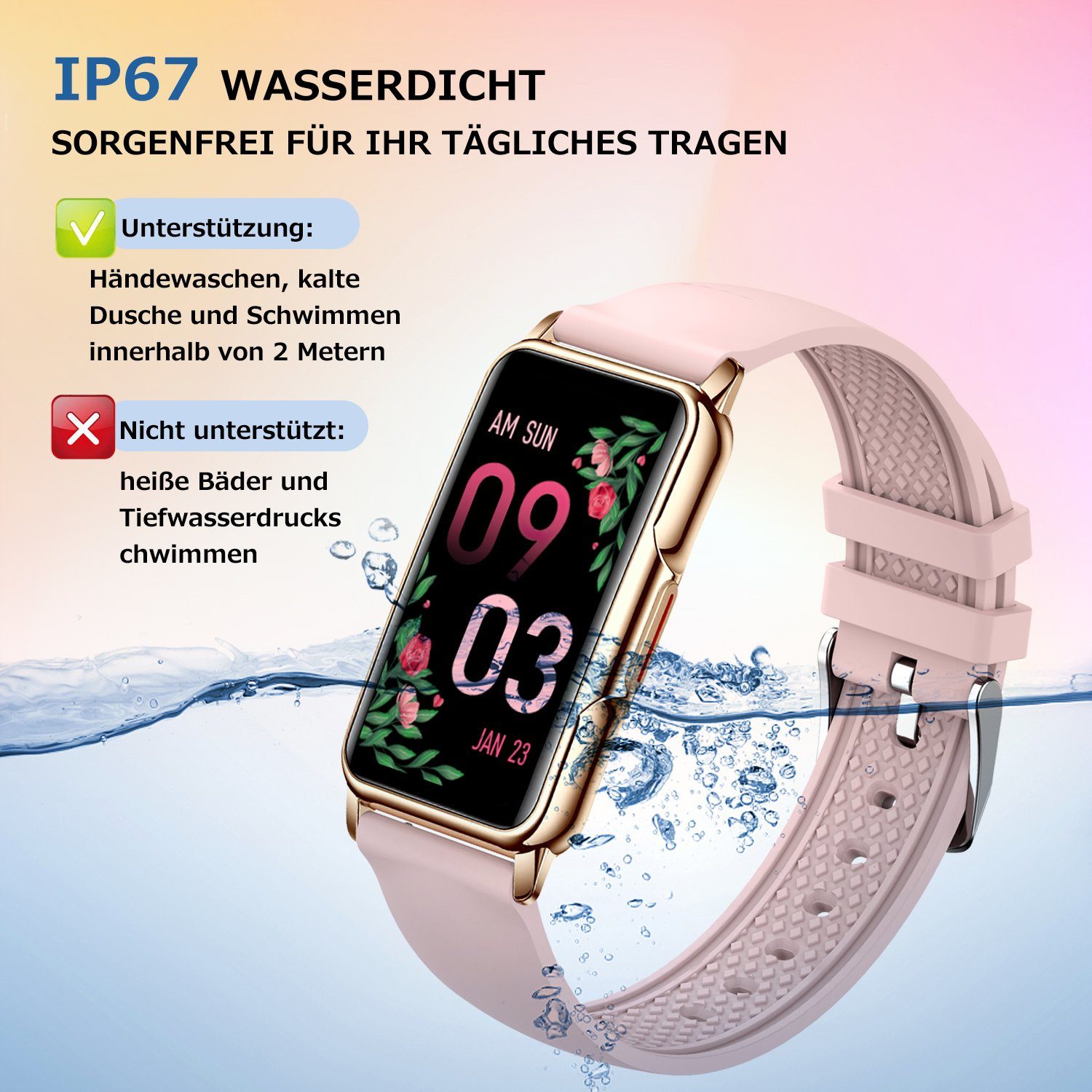 Mutoy Smartwatch, Fitness Tracker Uhr für Damen, Aktivitätstracker Uhren Smartwatch (1,47