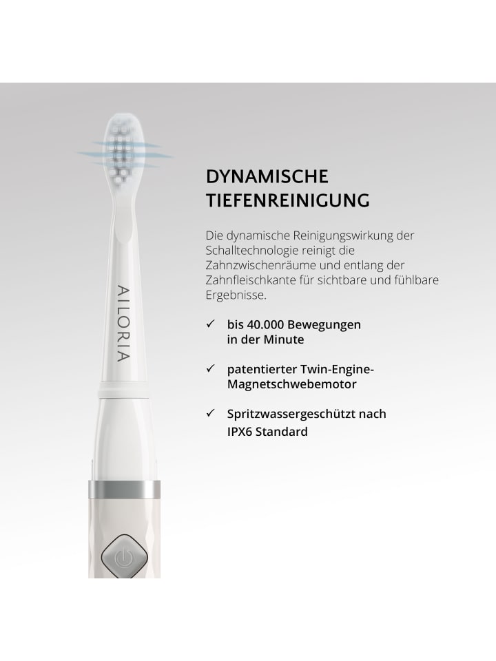 Ailoria FLASH TRAVEL USB-Schallzahnbürste in weiß günstig kaufen onesize