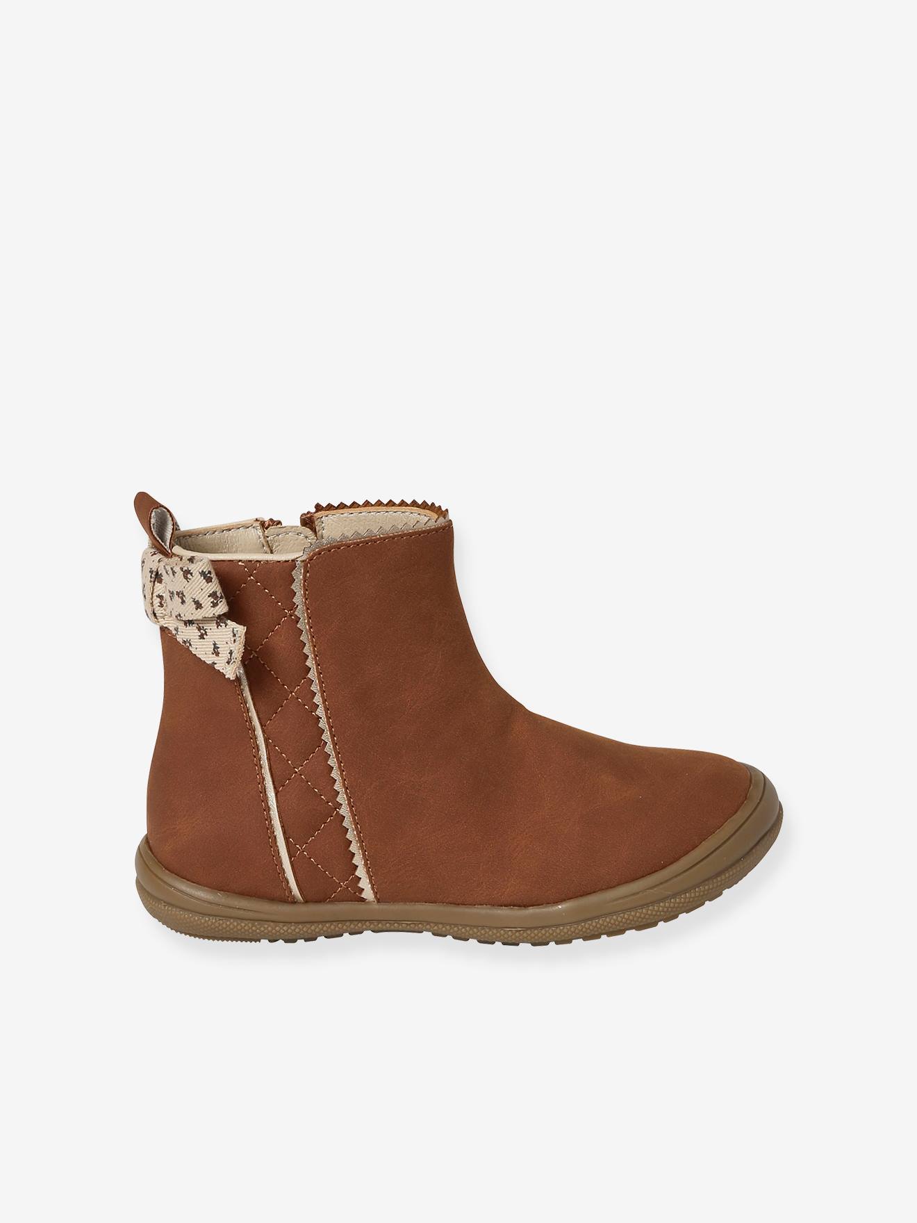 Boots zippées fille collection maternelle marron