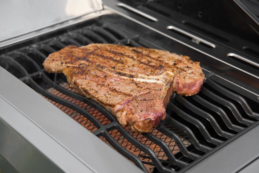 nexgrill Gasgrill 5B Deluxe 5+3 Brenner, Heckbrenner, Keramik-Seitenbrenner & Seitenkochfeld, 25KW, Aufbaumaß: 152x59x120 cm