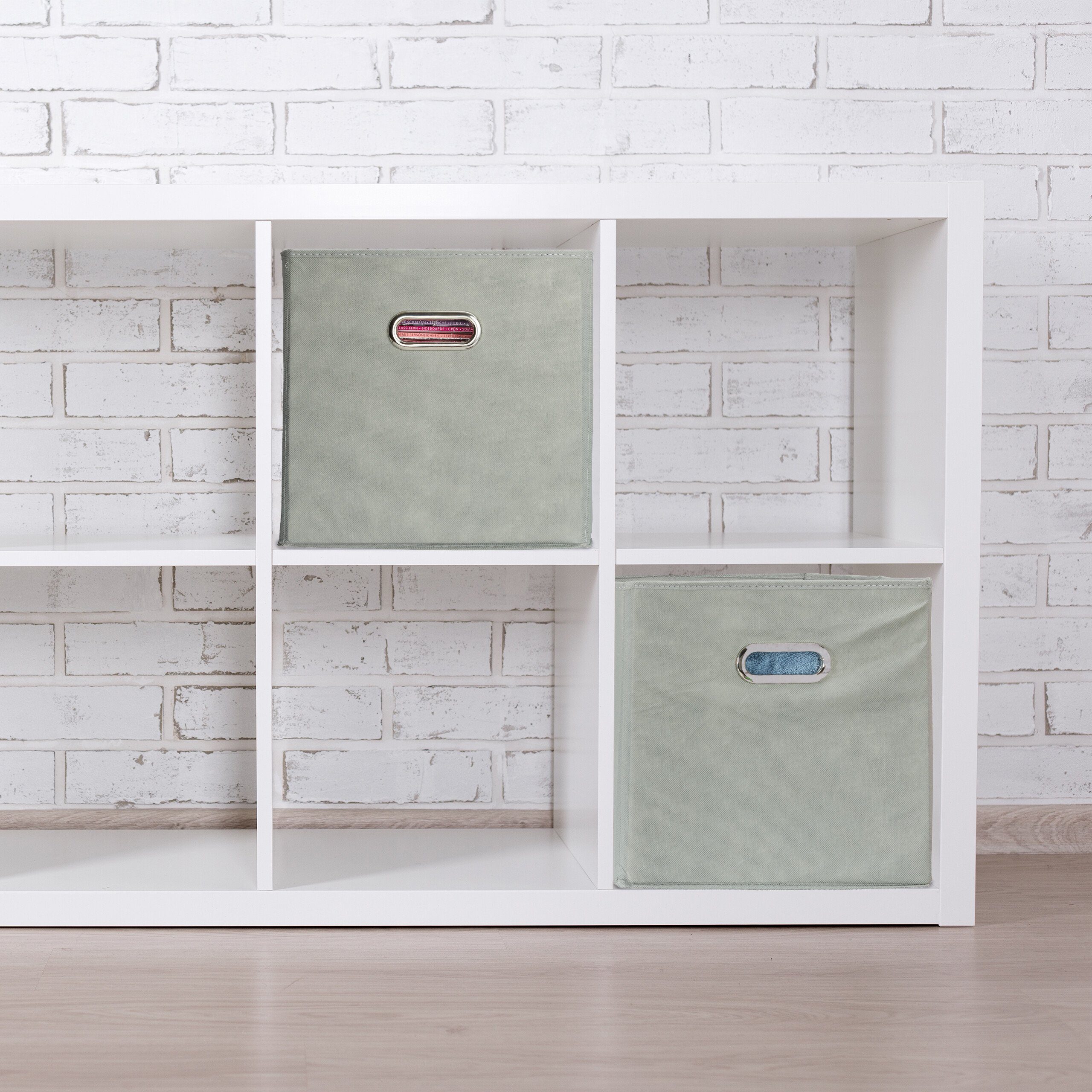 relaxdays Aufbewahrungsbox Aufbewahrungsbox im 4er Set, Grau