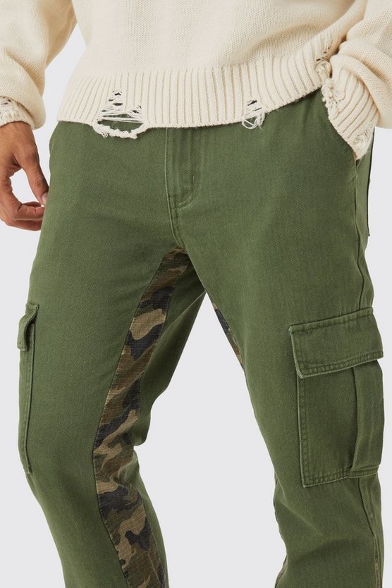 Slim-Fit Camouflage Cargohose
