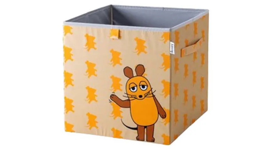 Lifeney Aufbewahrungsbox Die Maus 33x33x33cm braun, orange