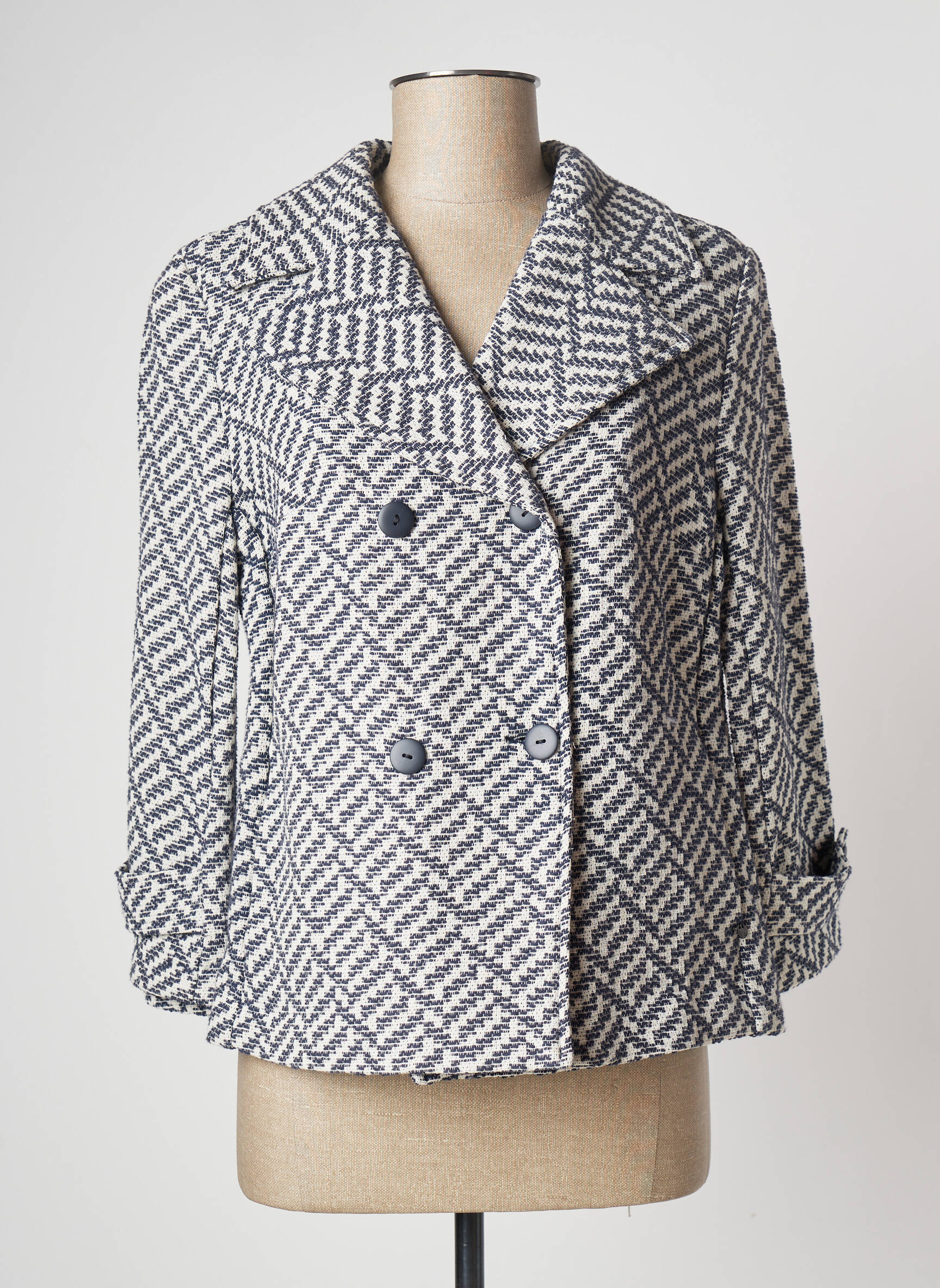 C Missaro Manteaux Courts Femme couleur bleu