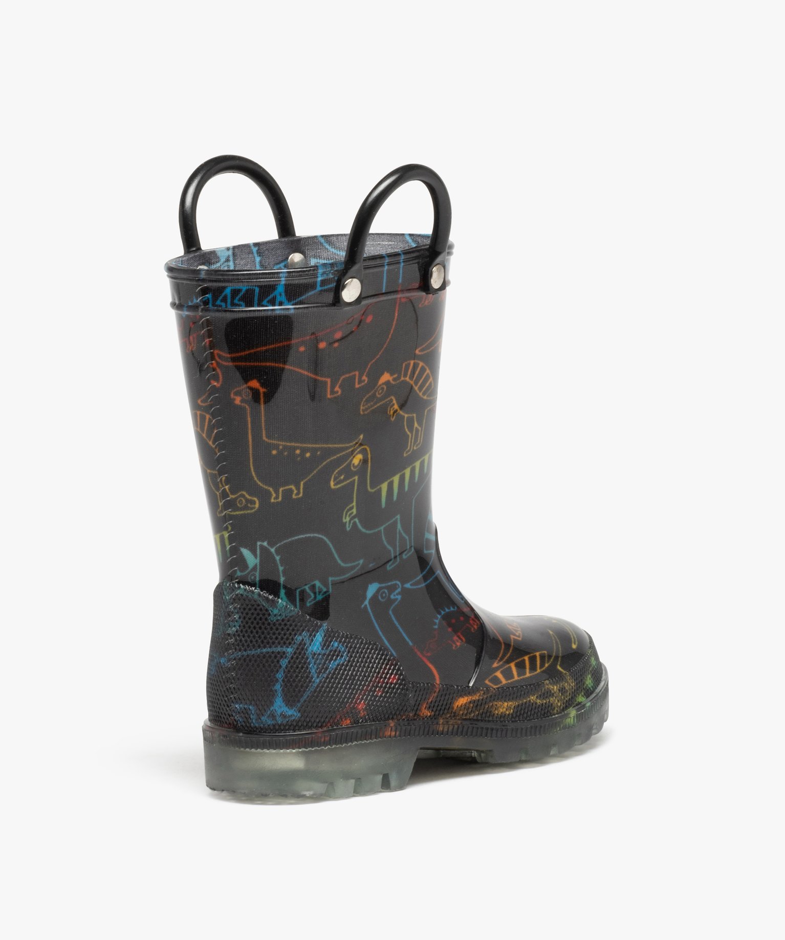Bottes de pluie Garçon à motifs dinosaures avec anses noir | GEMO