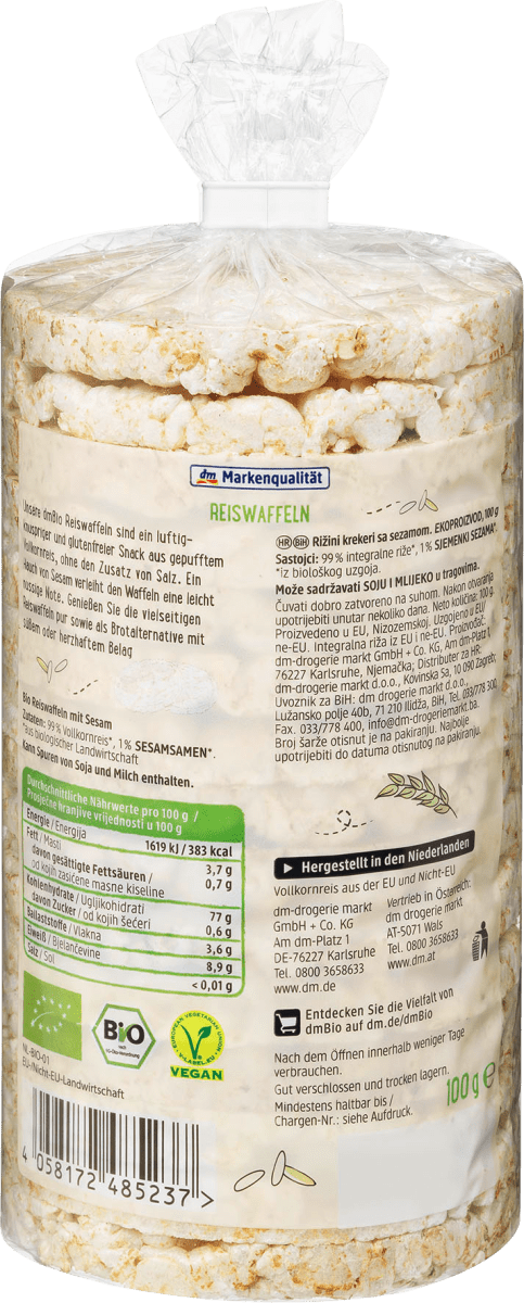 Reiswaffeln, Sesam, 100 g