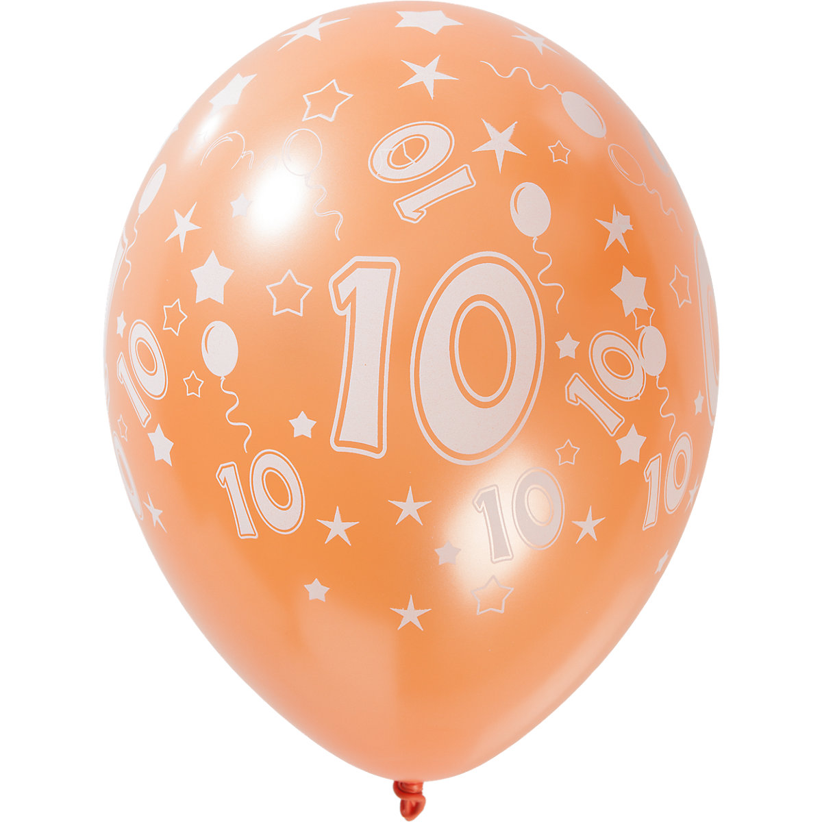 Luftballons Zahl 10, 5 Stück, 30 cm