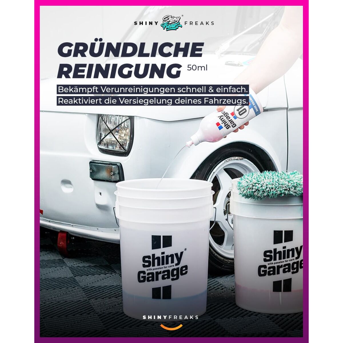 Shiny Garage - Wascheimer Set | Pink Foam 19L