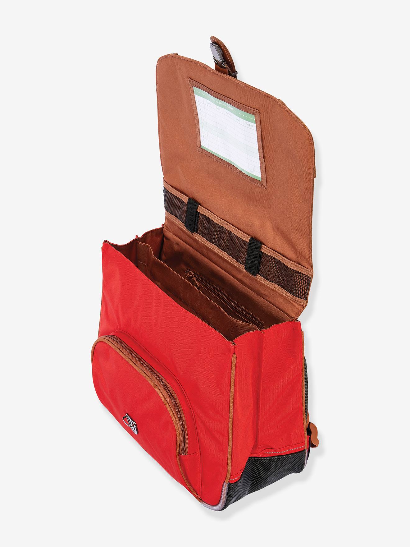 Cartable Arthur TANN'S garçon marine/rouge