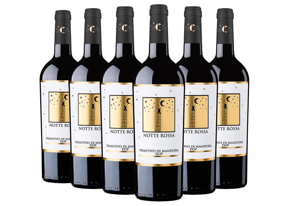 Primitivo di Manduria DOC 2022 Notte Rossa 6 bouteilles de 0,75 ℓ