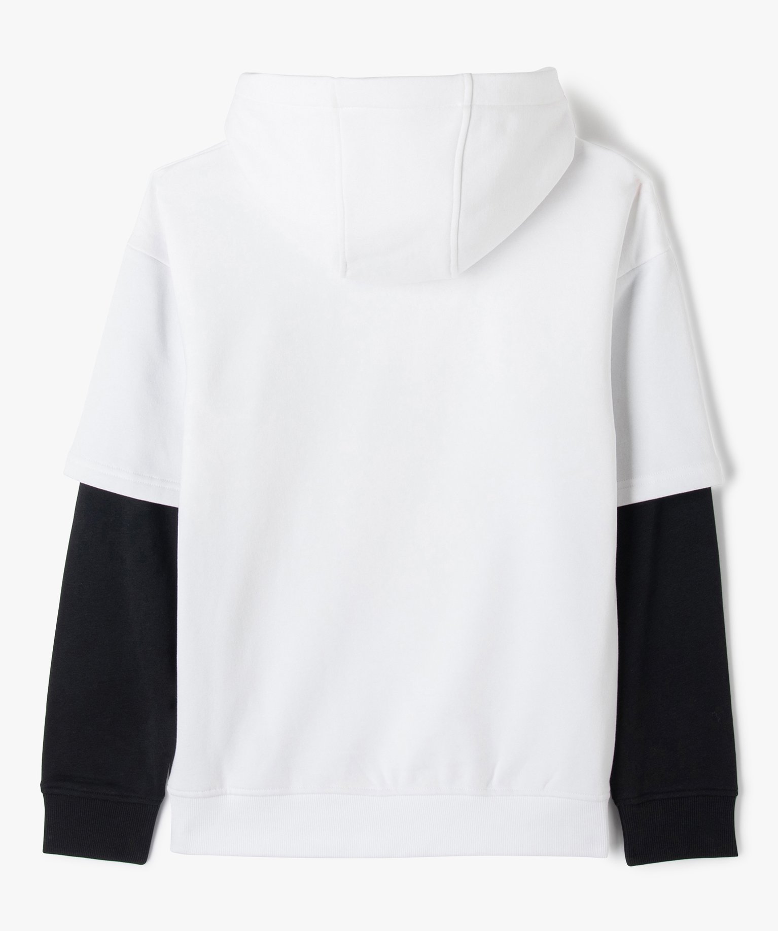 Sweat à capuche effet 2 en 1 Garçon blanc | GEMO