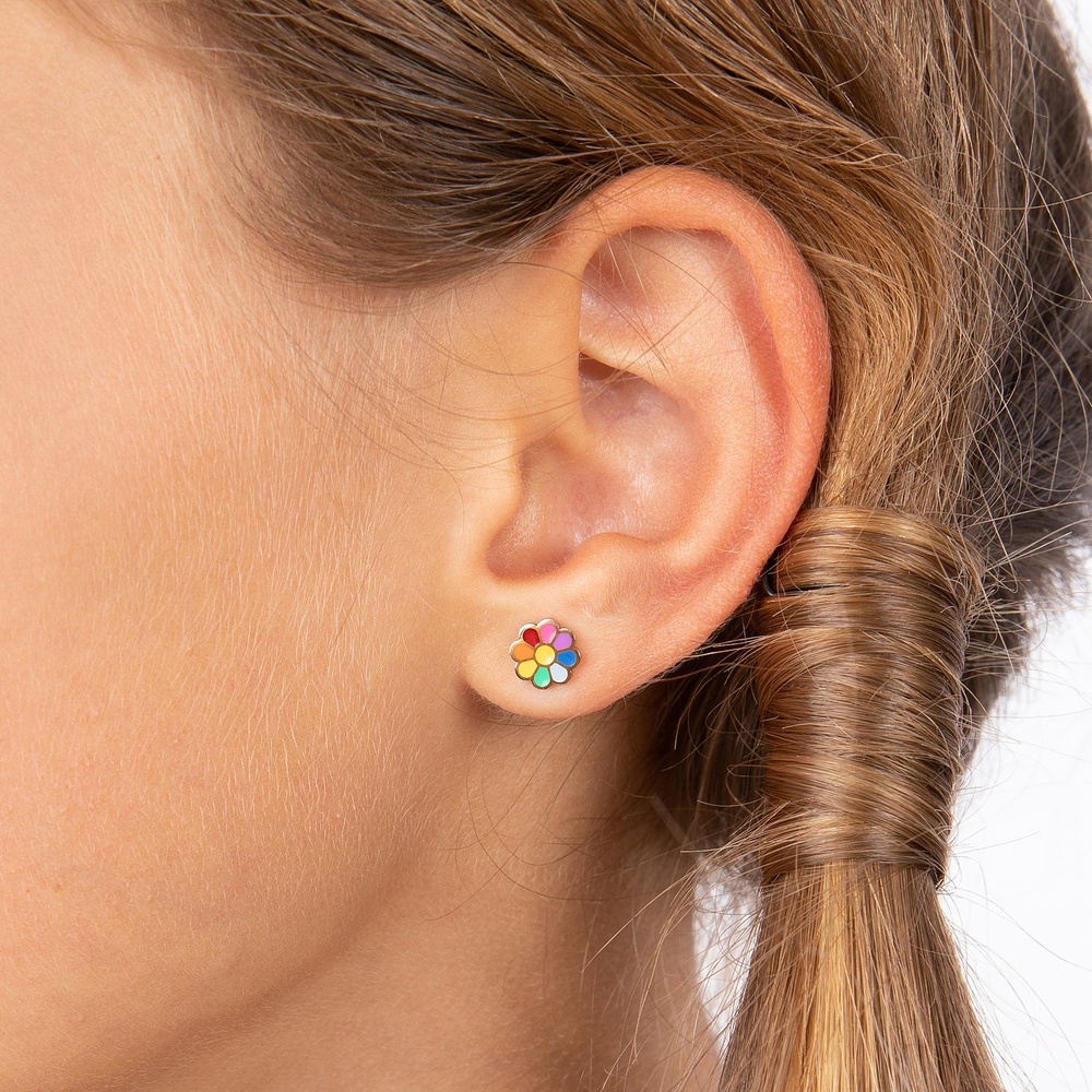 FAVS Boucles d'oreilles à fermoir à poussette Acier inoxydable Boucles d'oreilles