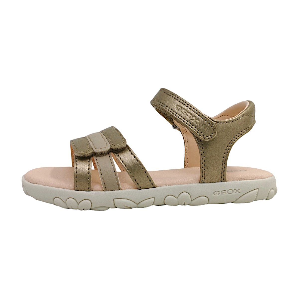 Geox J Sandal Haiti Girl J458ZD-0NFBC/C2010 Gold C2010 Platinum