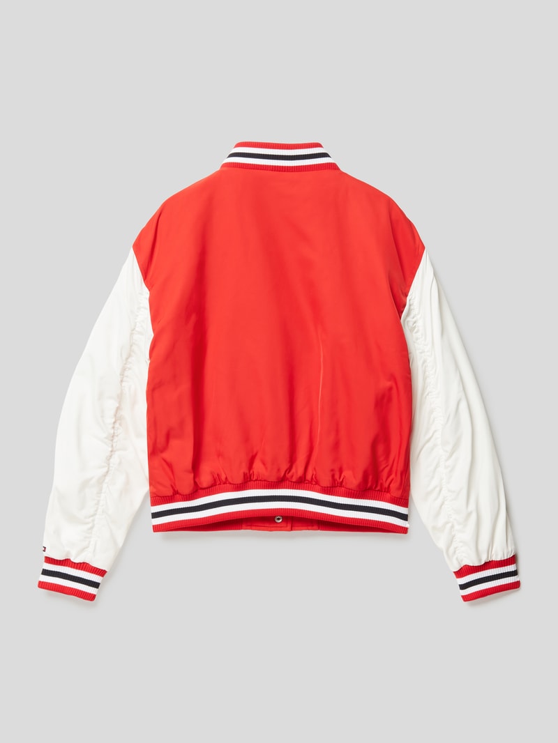 College-Jacke mit Label-Print in rot