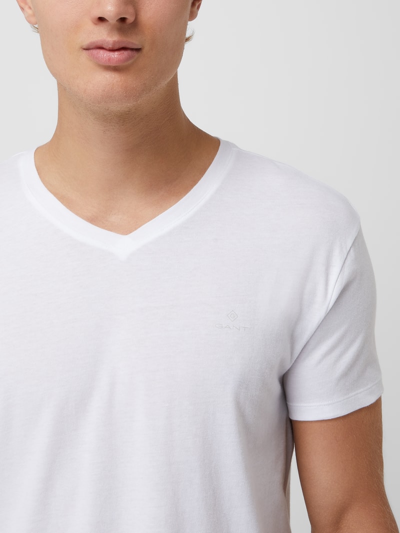 T-Shirt aus Baumwolle im 2er-Pack in weiß