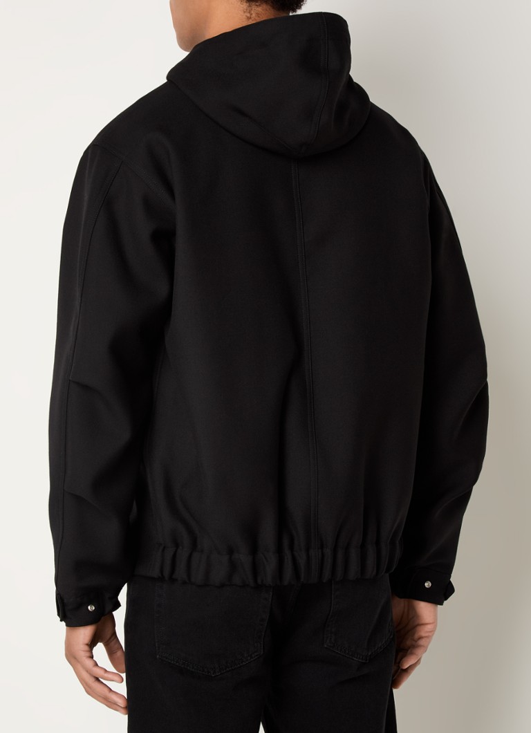 Giacca Sandro in misto lana con cappuccio e tasche con patta.