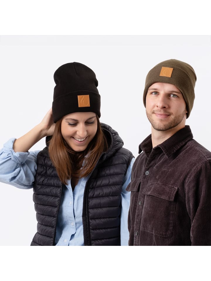 Occulto Winter Mütze Beanie Braun Label Bordeaux Red günstig kaufen onesize