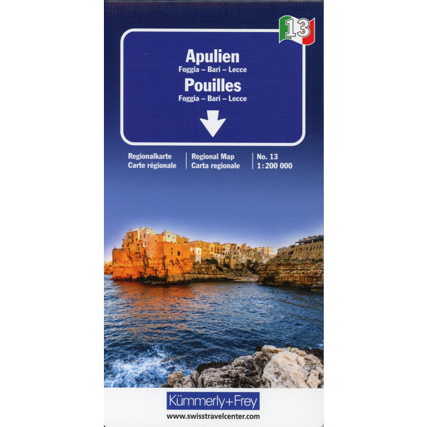 KuF Italien Regionalkarte 13 Apulien 1 : 200 000 - Straßenkarte